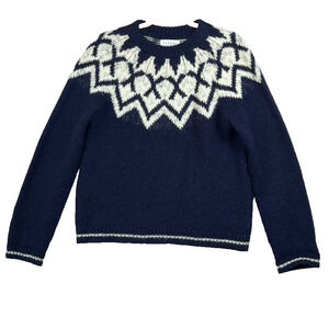 Velvet by Graham & Spencer Sweater Womens Size XS Alexa Fair Isle Alpaca Wool